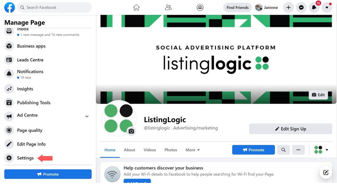 How to connect your Facebook account with ListingLogic